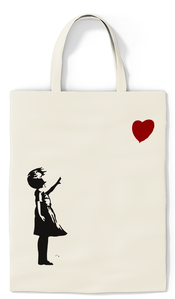 Girl With Balloon Tote - Paradise Candles & Gifts
