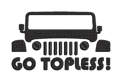 Go Topless Embroidery File