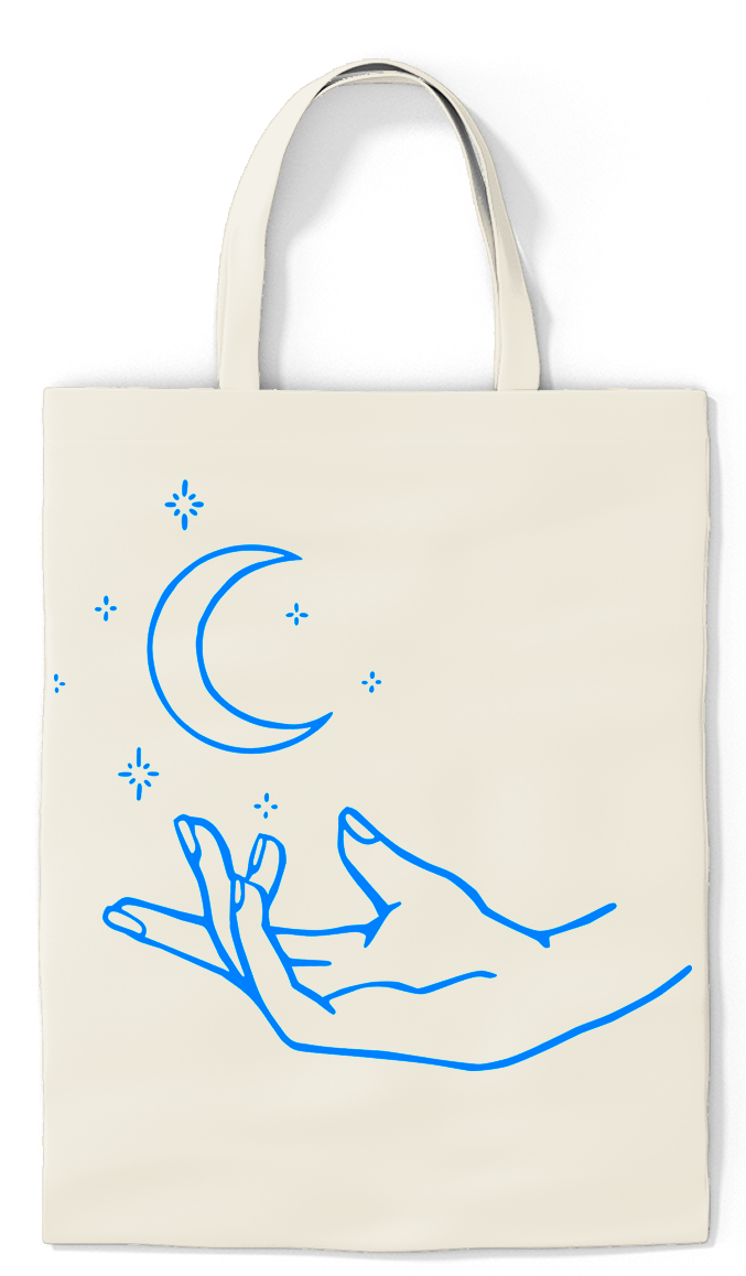 Moon & Stars Tote - Paradise Candles & Gifts