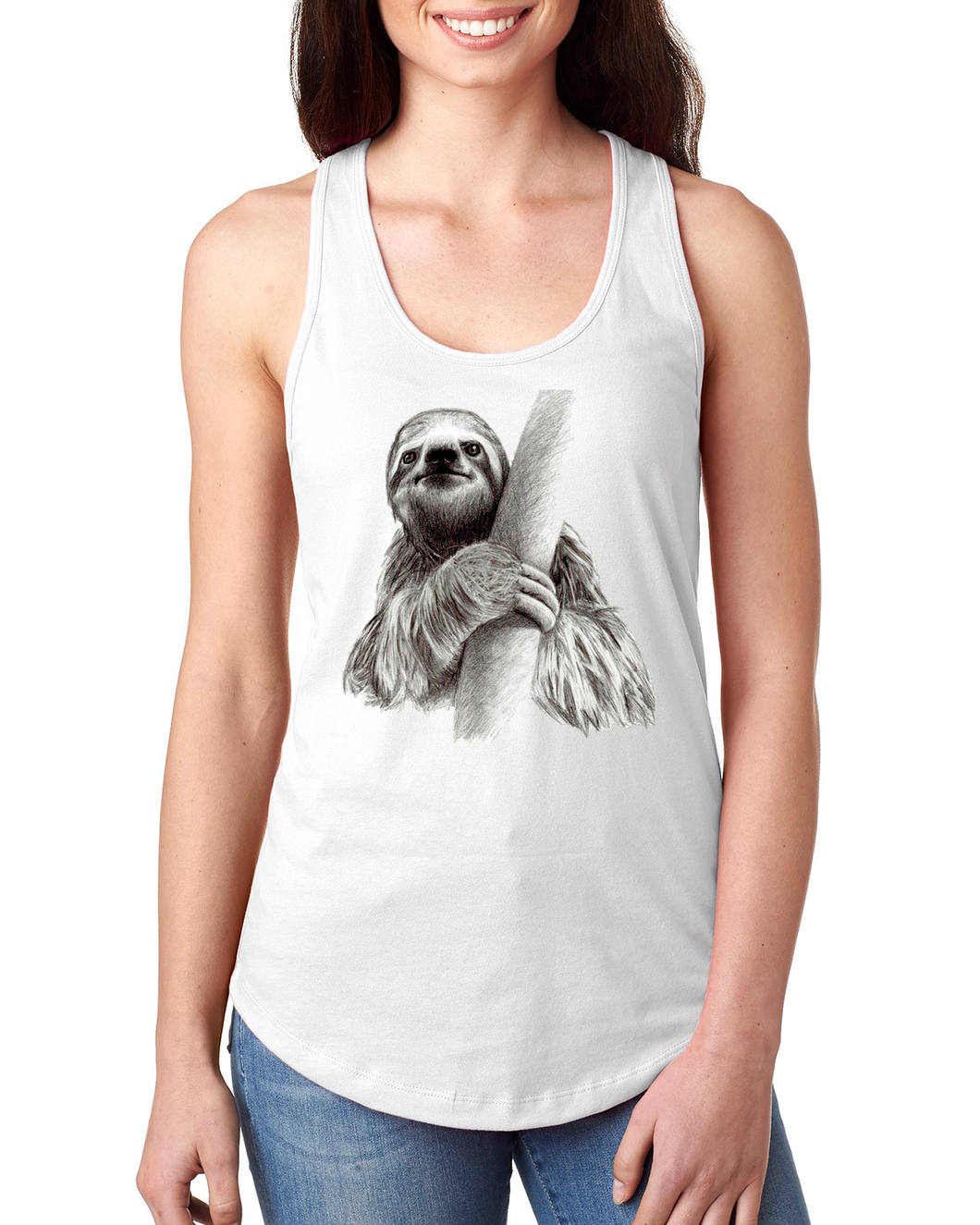 Sloth Racer Back T-Shirt